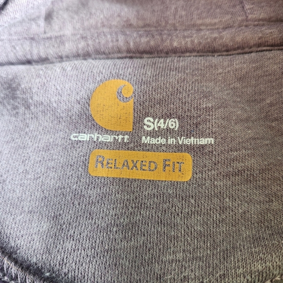 Carhartt Clarksburg Sweatshirt Hoodie Womens Small Relaxed Fit  Lilac Haze - Picture 12 of 15